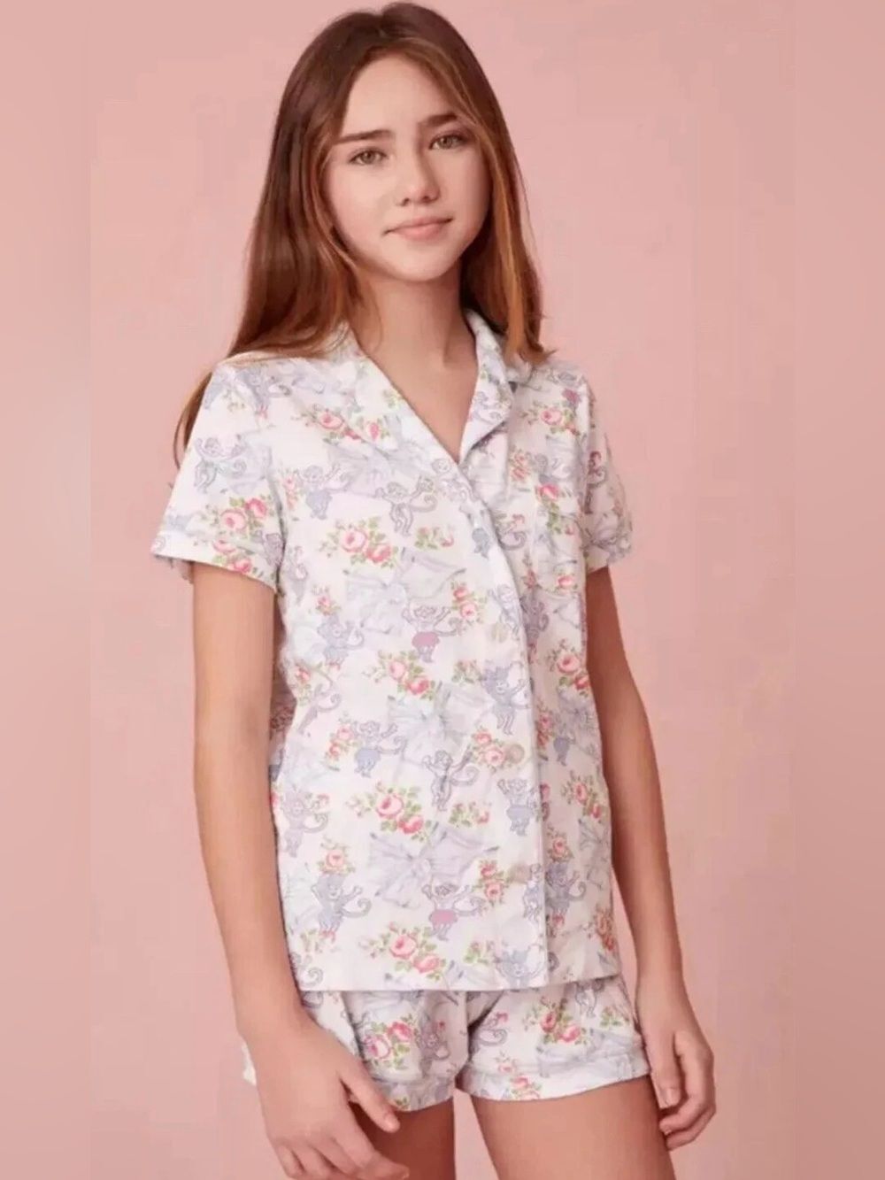 Roller Rabbit x LoveShackFancy Monkey bow dress pjs